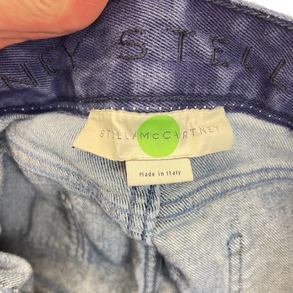 Stella McCartney Cat Print Jeans 26 Blue/Ivory - Picture 6 of 15